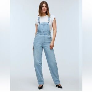 NWT Madewell Denim Oversized Carpenter Overalls, Size L